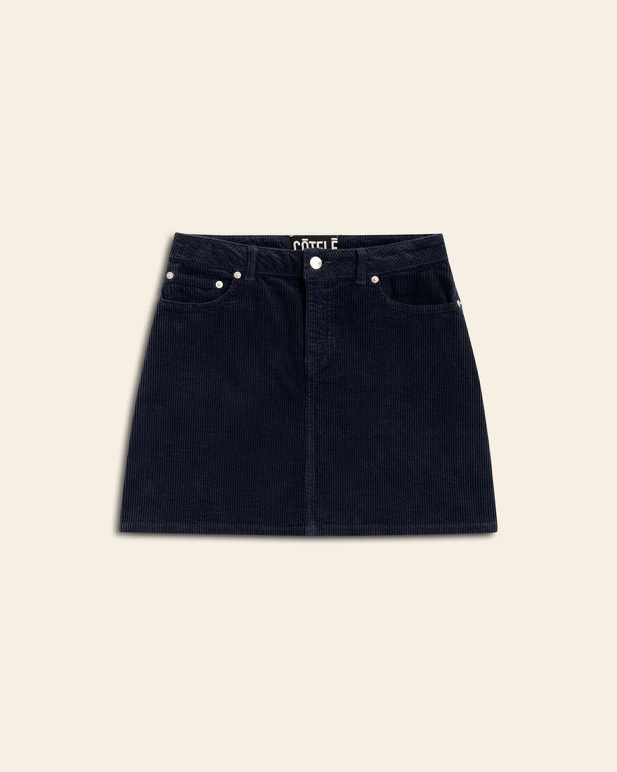 Cotelé Paris Jupe Tiny Navy velours