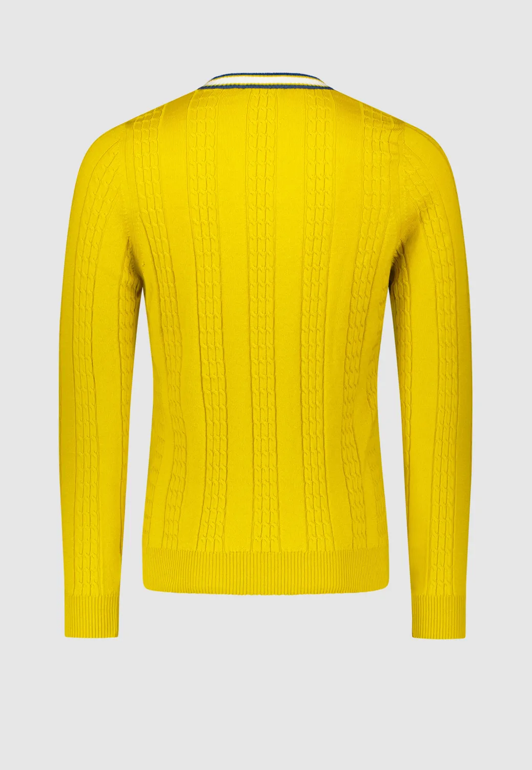 Pierre Talamon Torsadé pull jaune homme