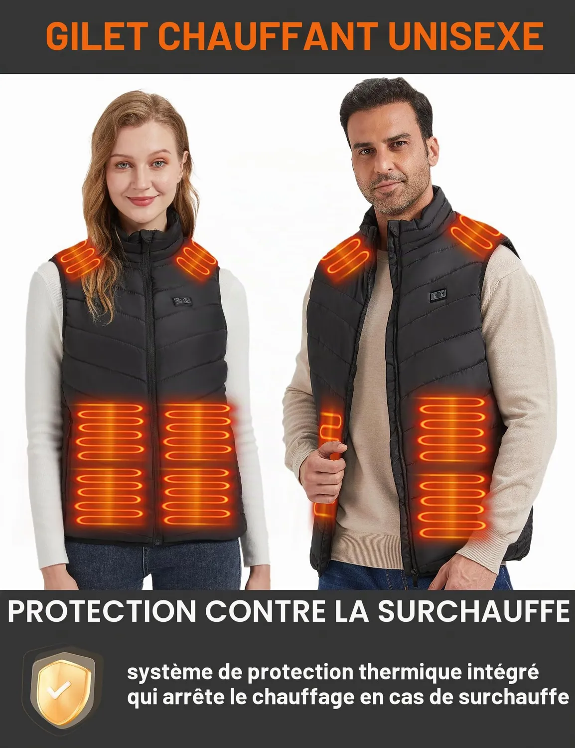 Vapesoon 15 Zones Gilet Chauffant Taille S Sans Batterie