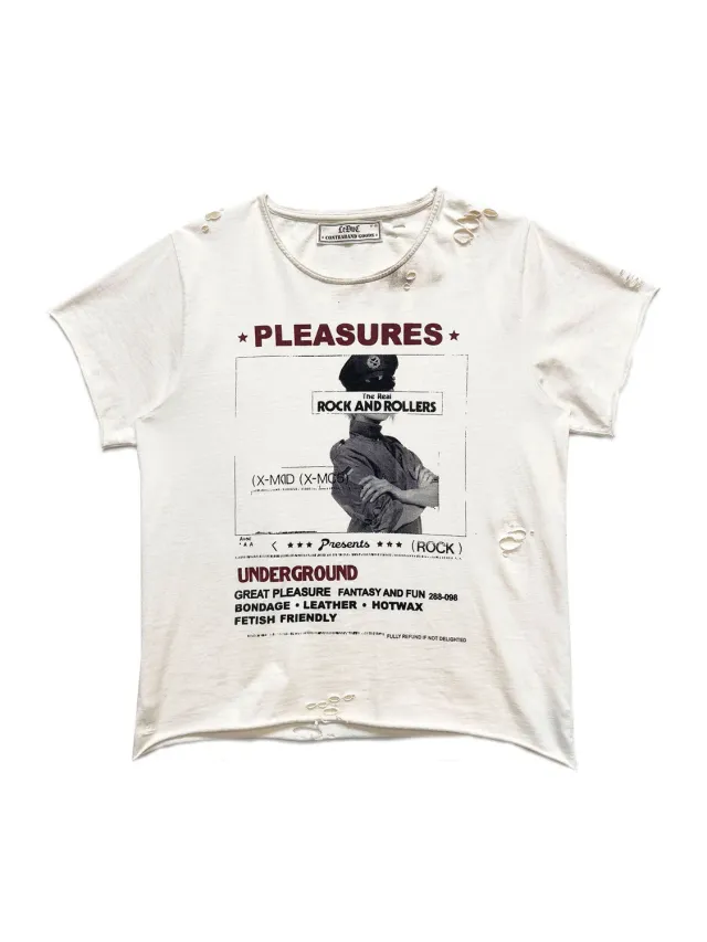 Paolo Leduc Pleasures t-shirt blanc naturel S coton délavé