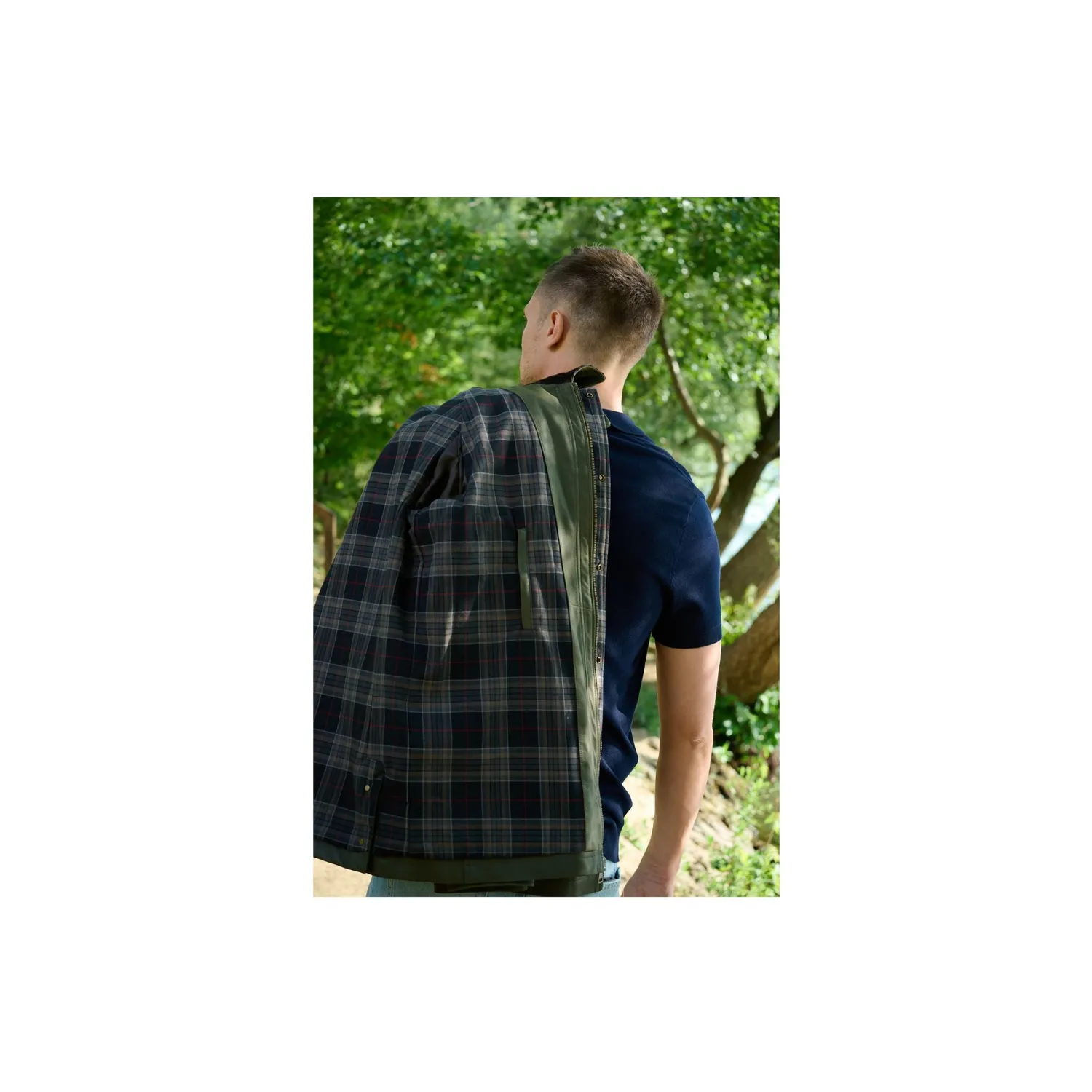 Oakwood Jack 65079 veste cuir chèvre kaki chasse
