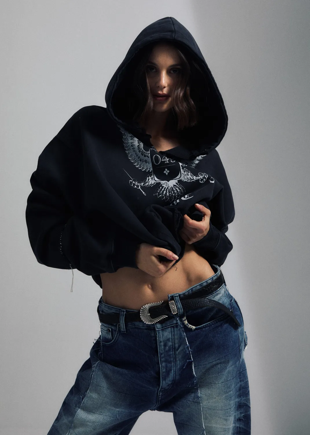 PAOLO LEDUC Lost Eagle hoodie imprimé aigle lourd