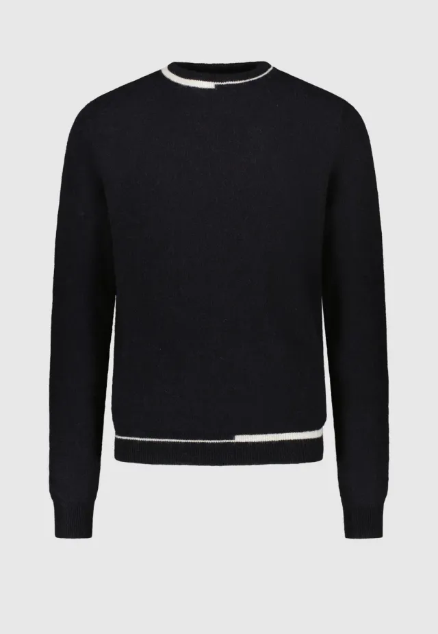Pierre Talamon Pull alpaga noir homme hiver