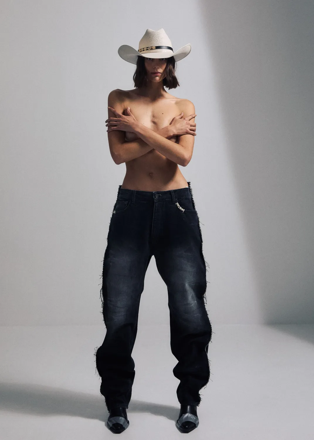Paolo Leduc Fast Rider jean baggy noir denim 14 oz