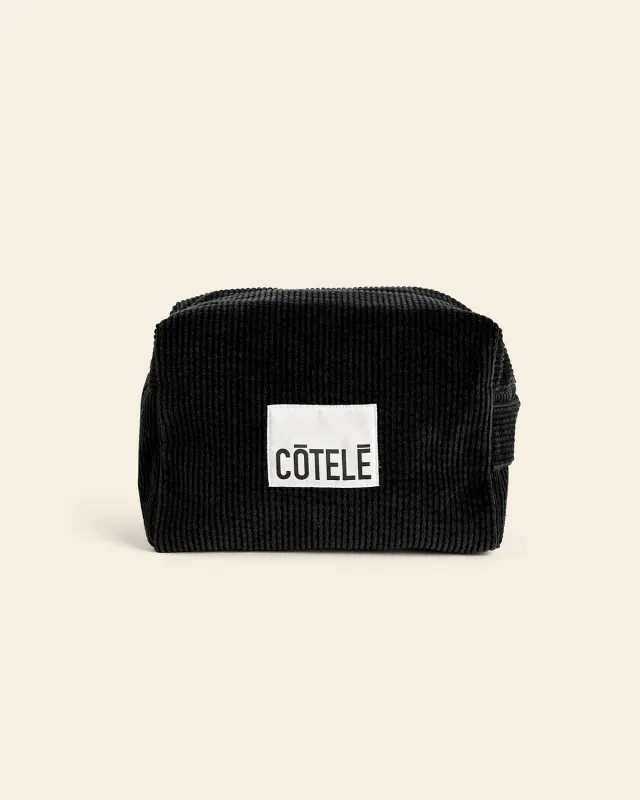 Cotelé Paris trousse de toilette XL noire velours