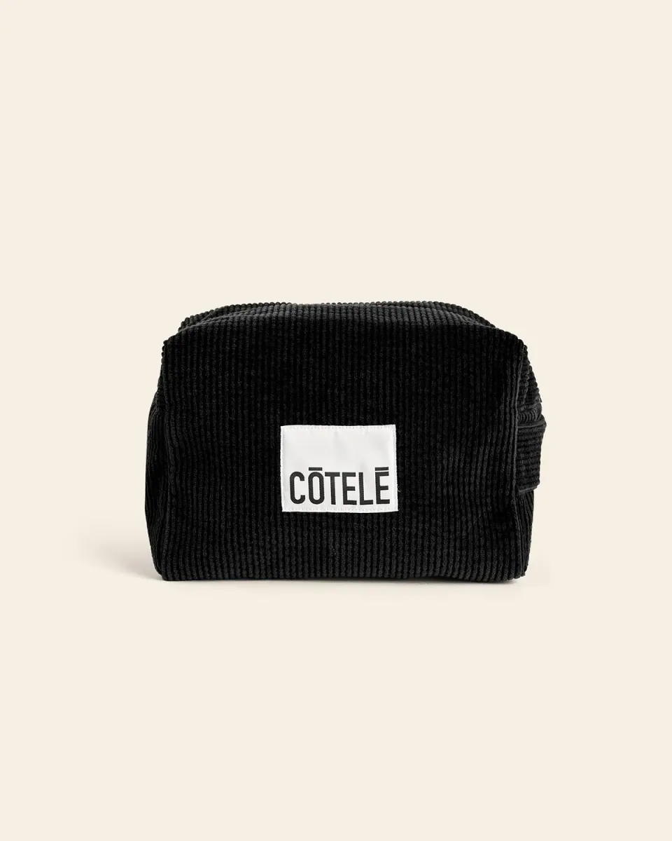 Cotelé Paris trousse de toilette XL noire velours