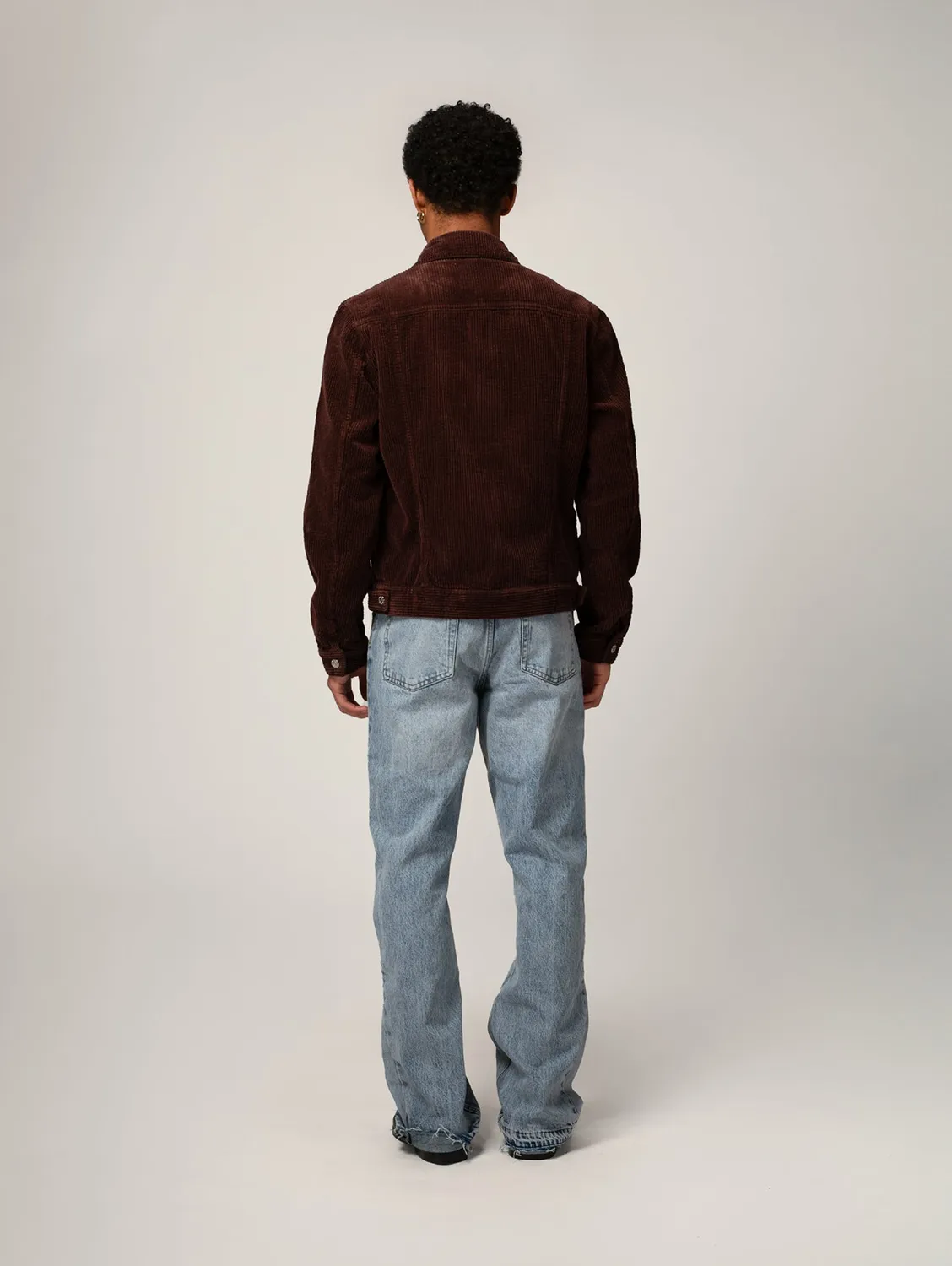Cotélé Paris Jim veste trucker chocolat velours
