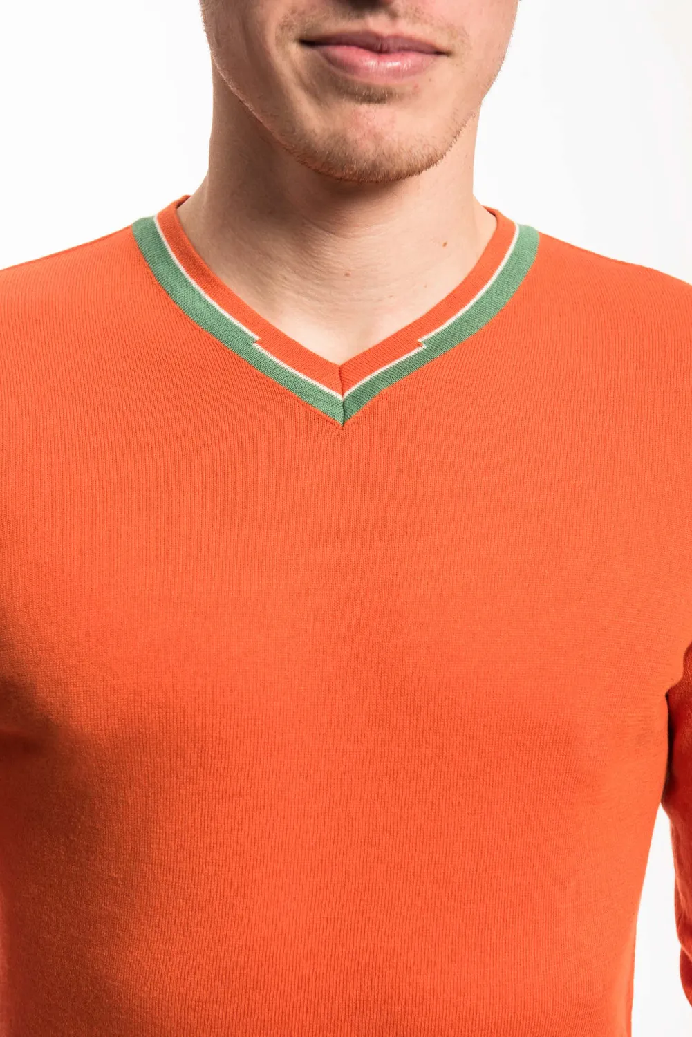 Pierre Talamon PE014 V2 pull orange manches longues