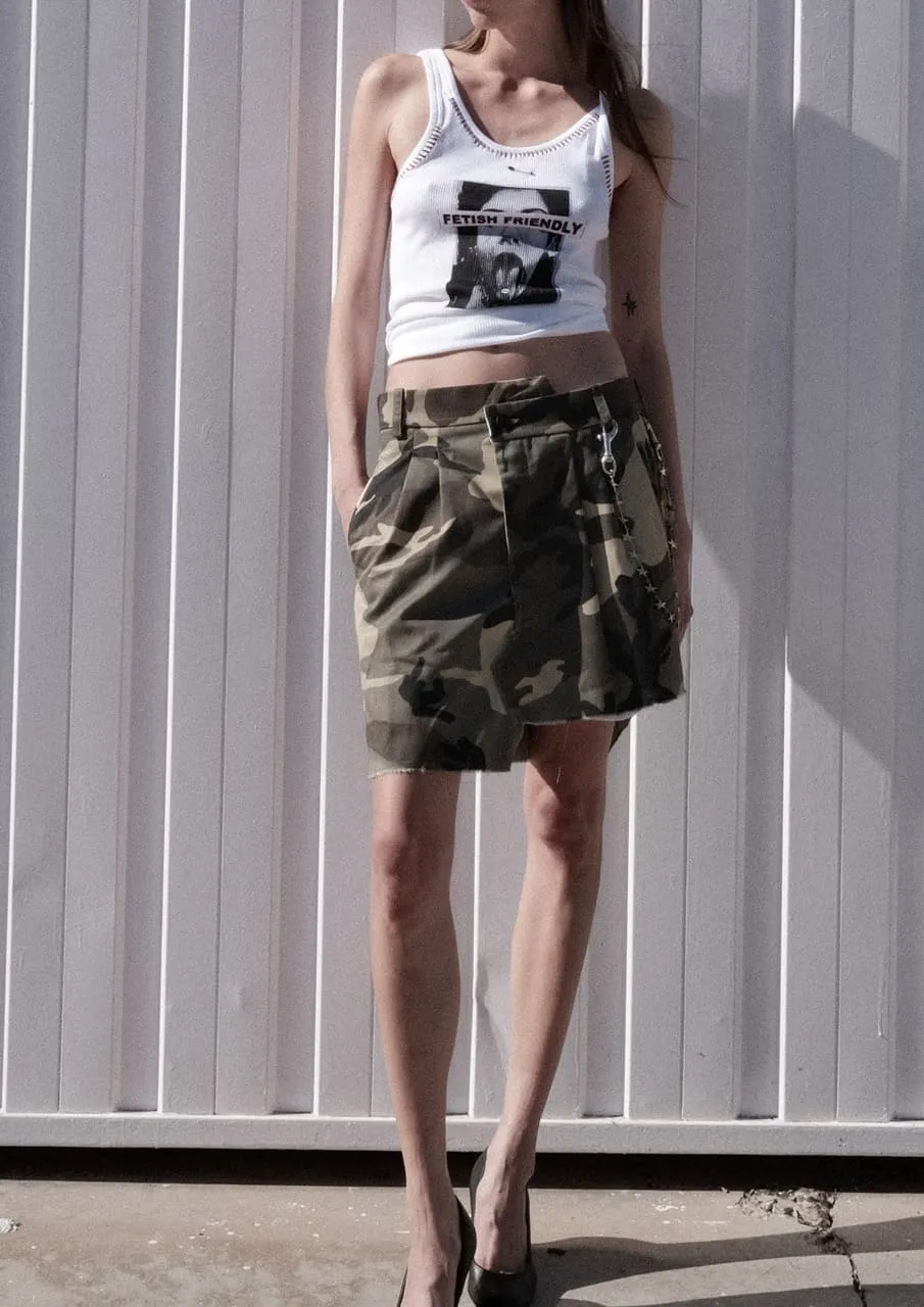 Paolo Leduc Domination Camuflaje mini jupe camouflage coton