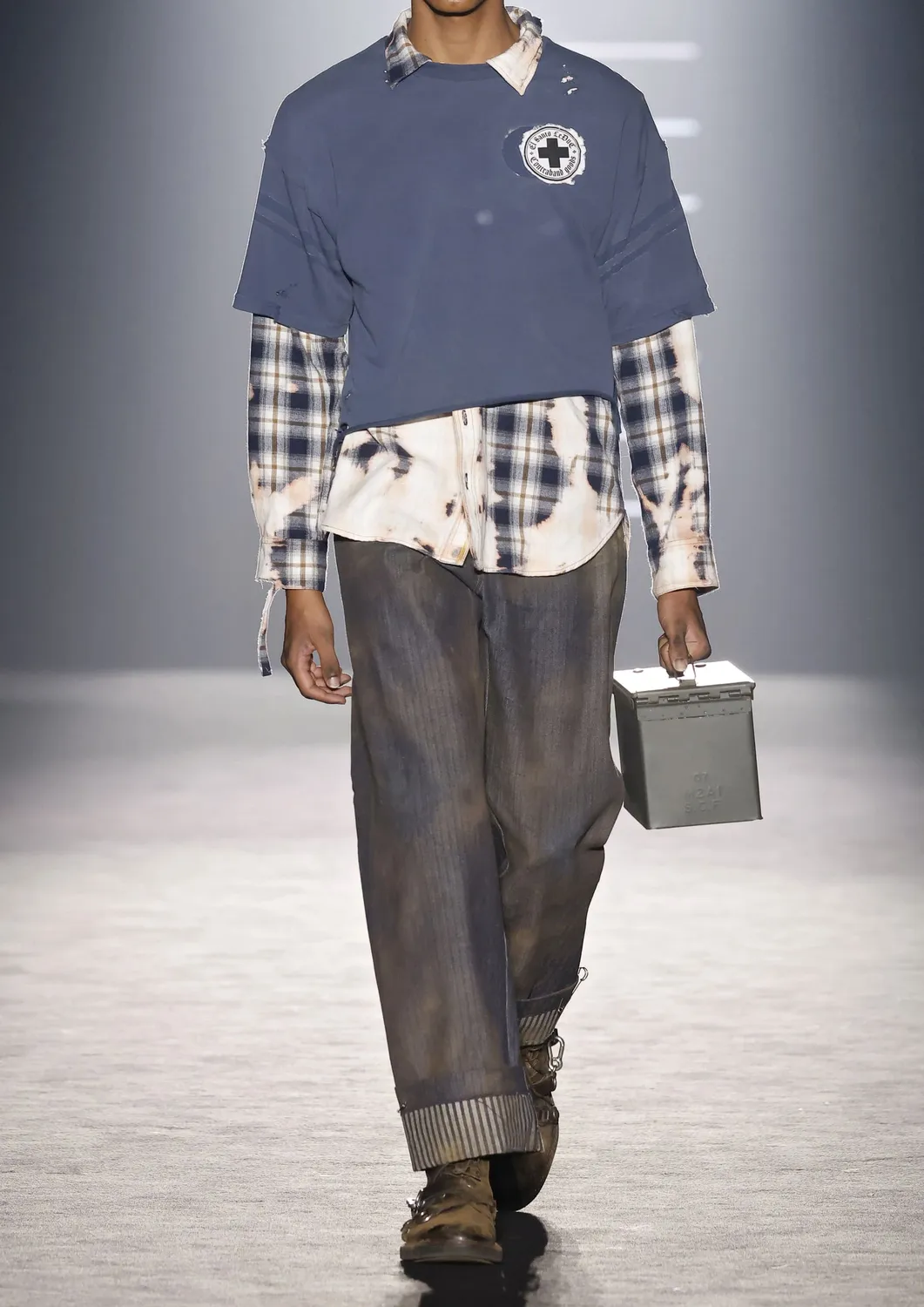 Paolo Leduc Kurt surchemise flanelle carreaux bleus