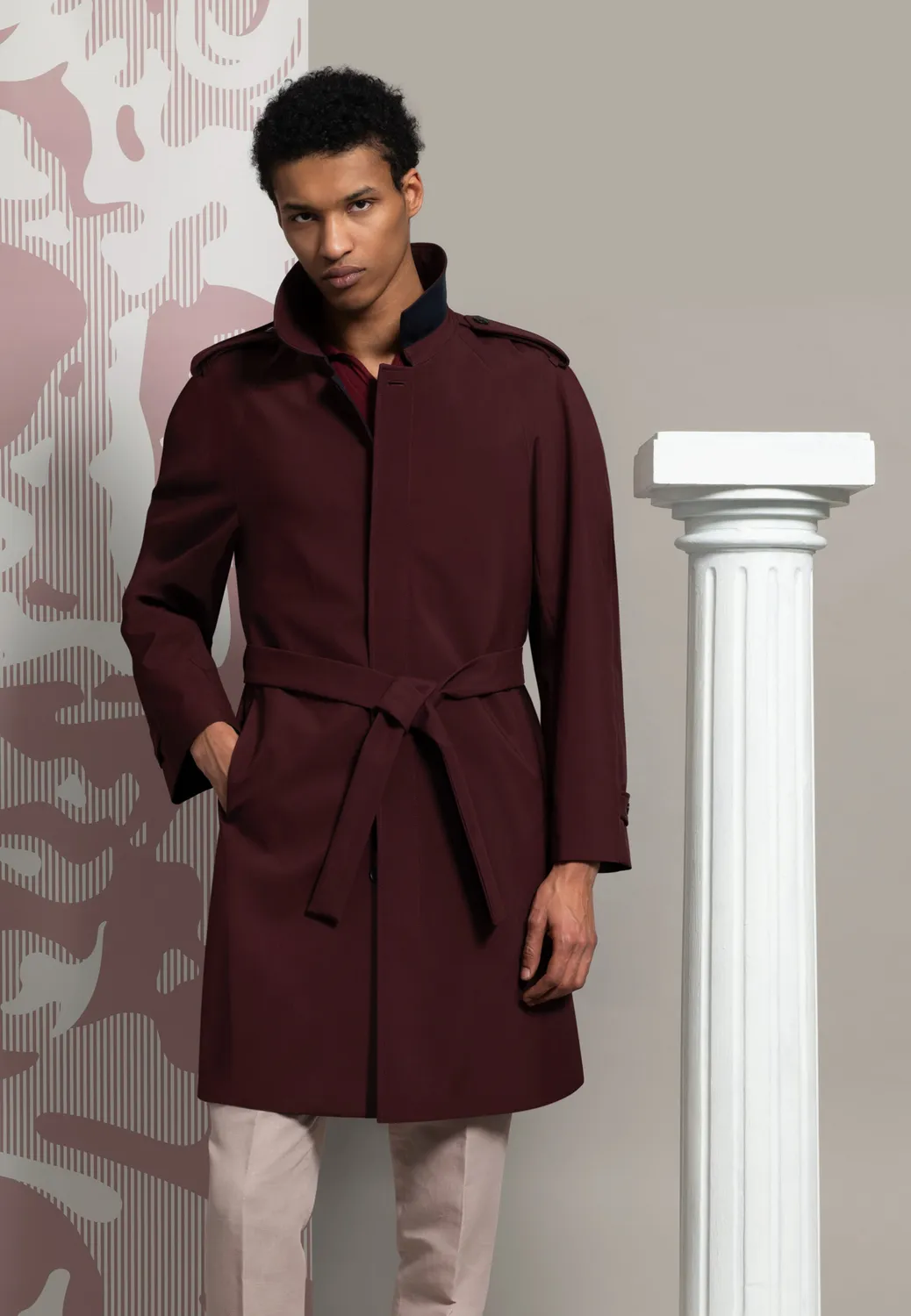 Pierre Talamon Imper imperméable bordeaux déperlant