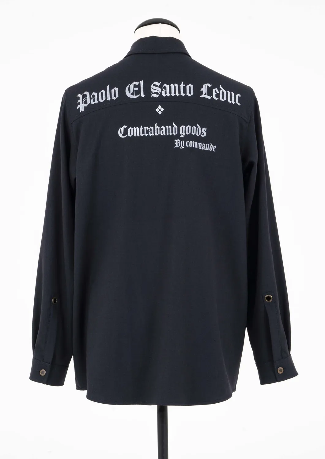 PAOLO LEDUC El Santo surchemise bleu marine laine