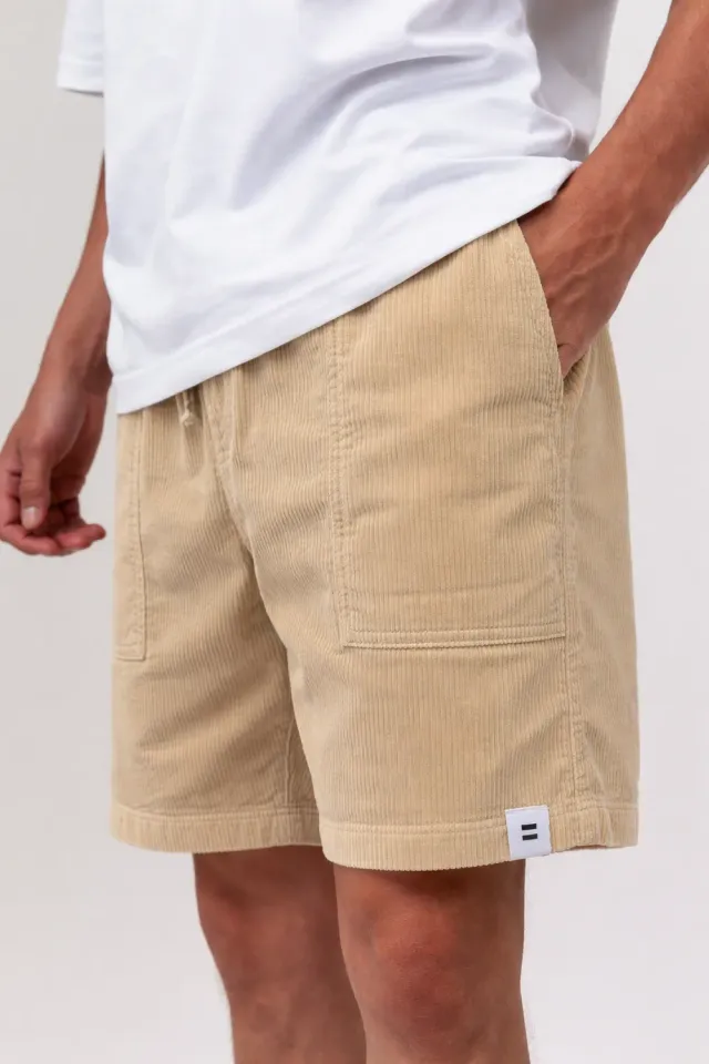 Cotelé Paris Lazy short homme cacahuète velours