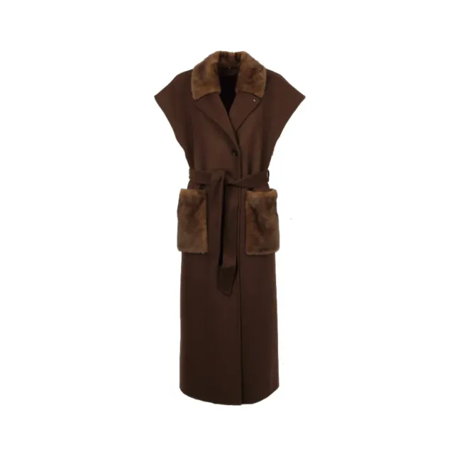 Oakwood Emmy 65353 manteau sans manches choco laine