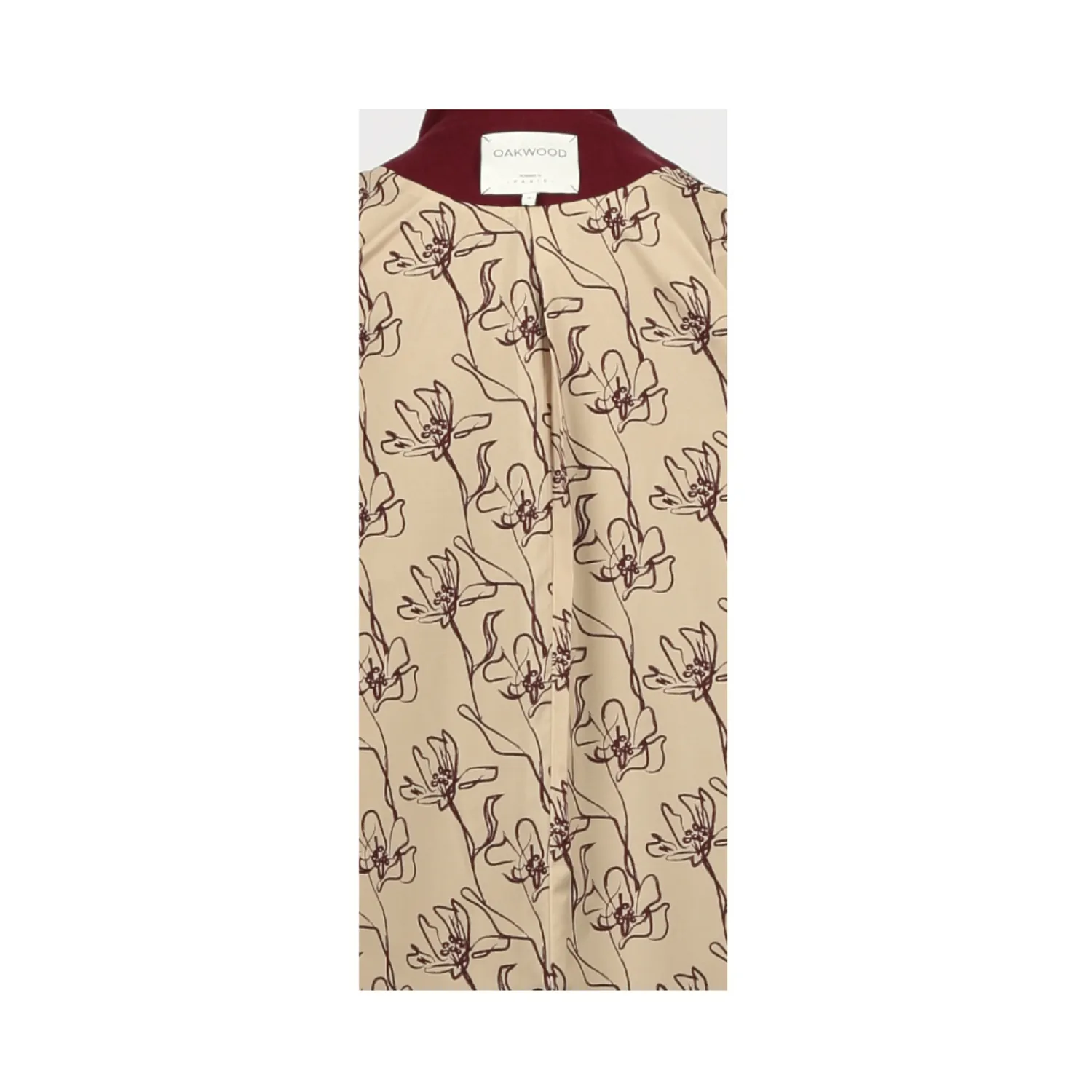 Oakwood Grace 65358 manteau laine bordeaux long