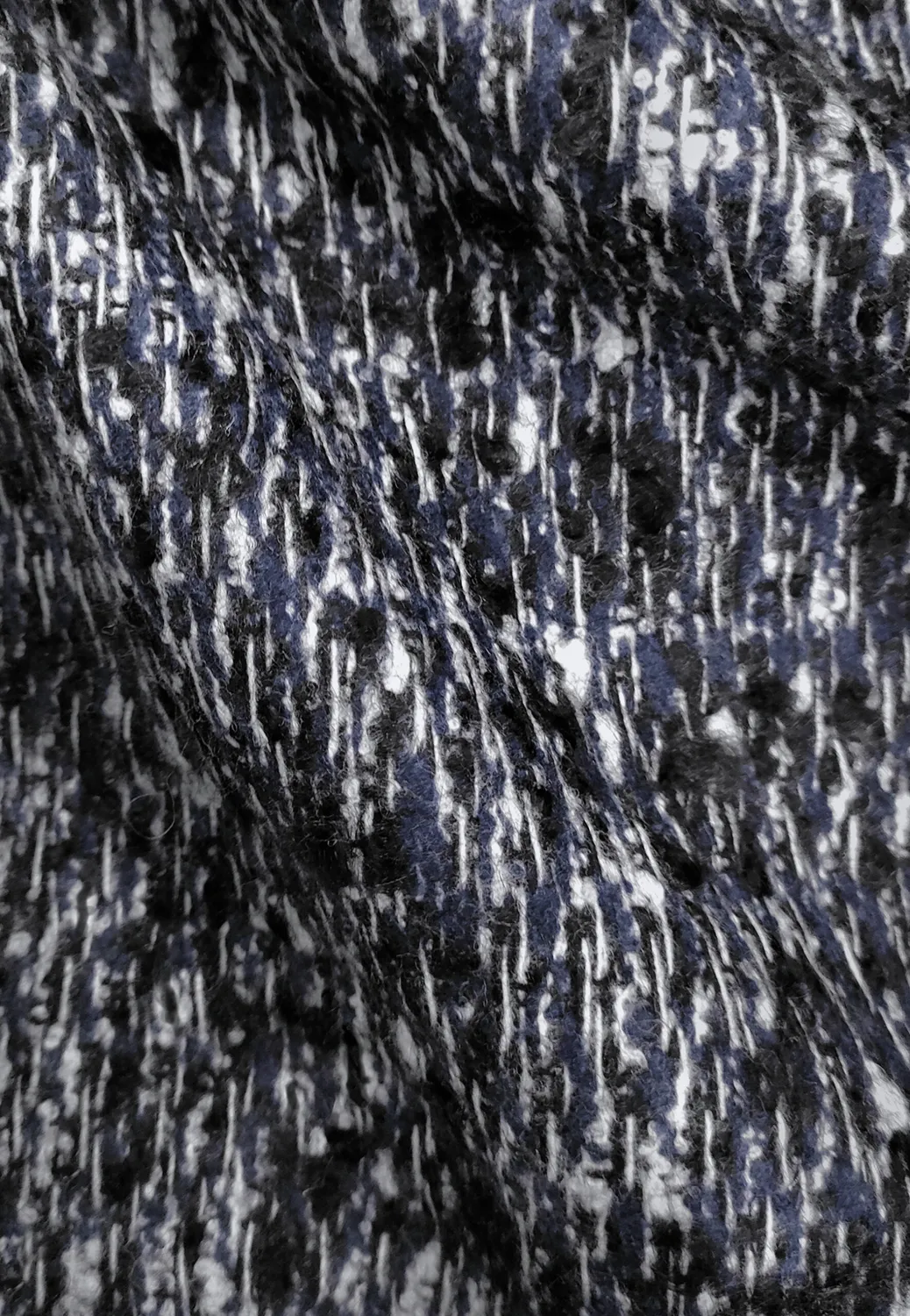 Pierre Talamon blouson tweed laine chiné bleu