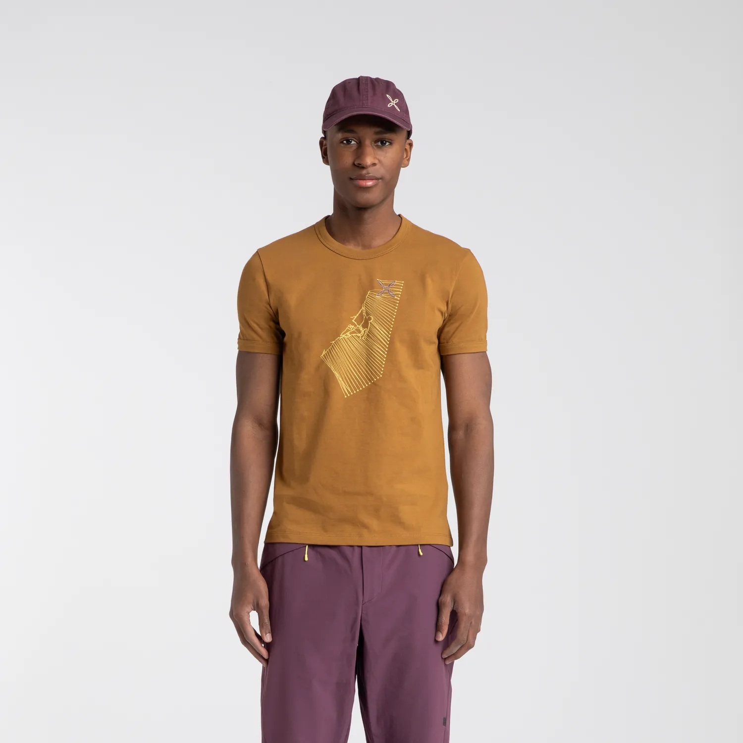 Montura Wire t-shirt coton bio marron bronze imprimé