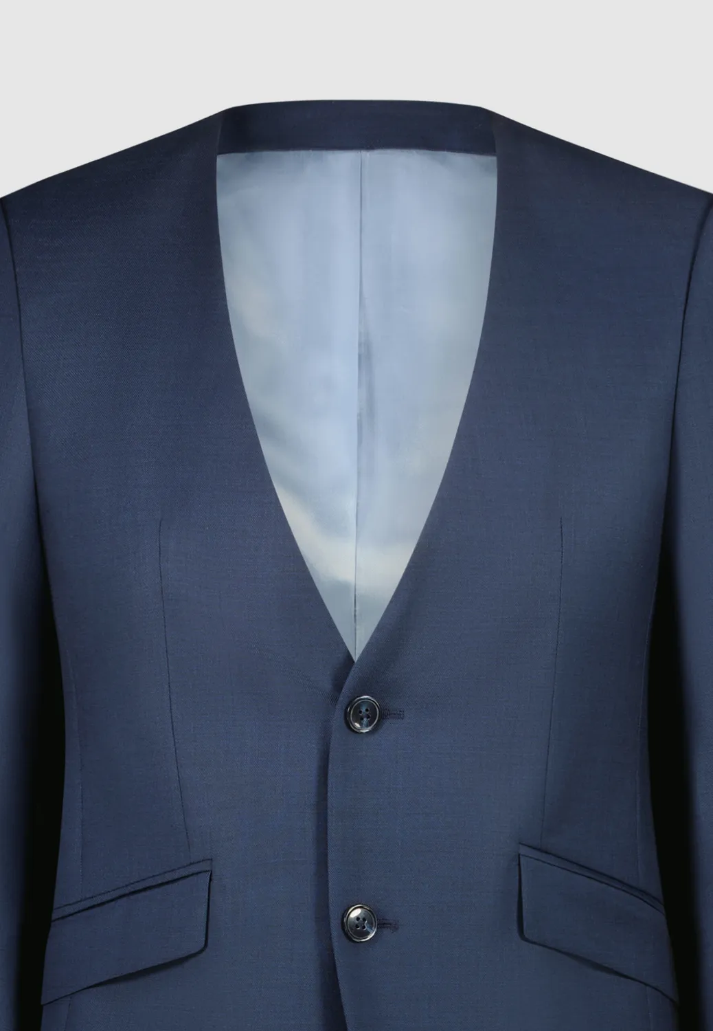 Pierre Talamon Sans Col costume bleu habillé