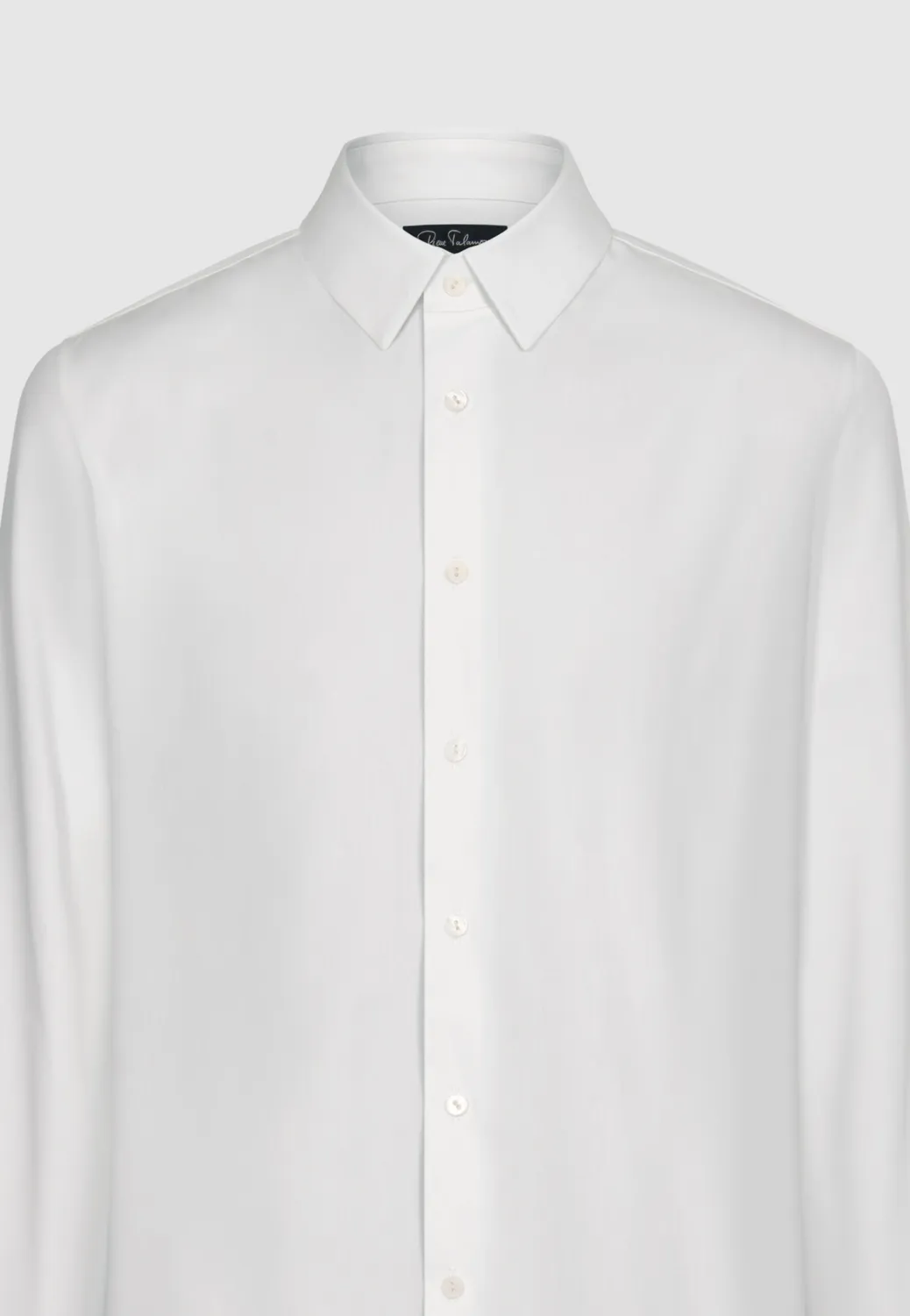 Pierre Talamon chemise col français popeline blanche coton