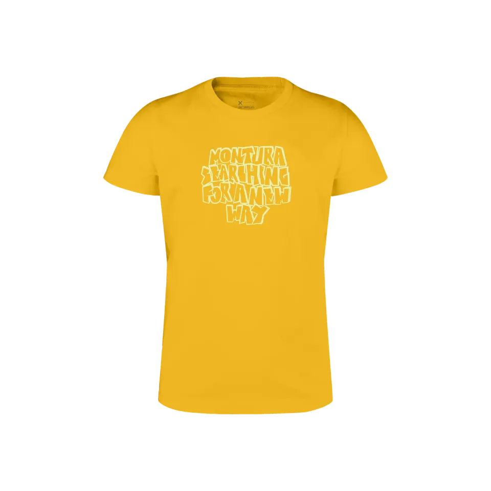 Montura Knots T-Shirt t-shirt enfant moutarde coton