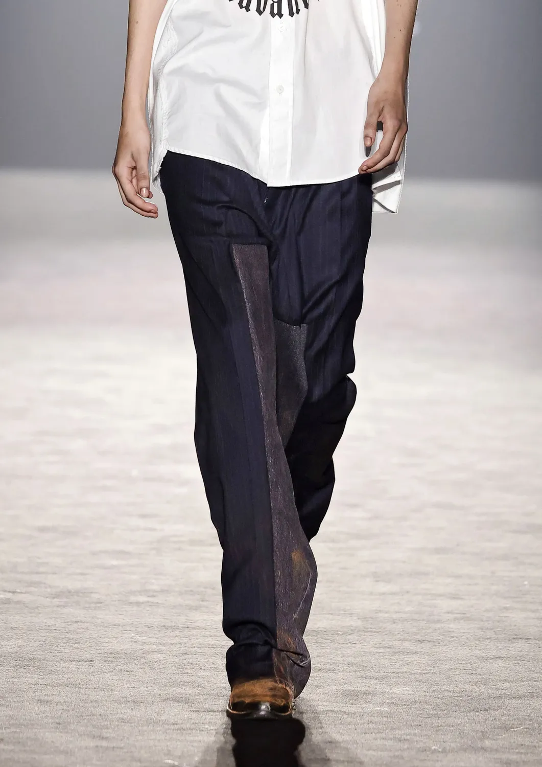 Paolo Leduc Tailor Worker pantalon tailleur rayé laine