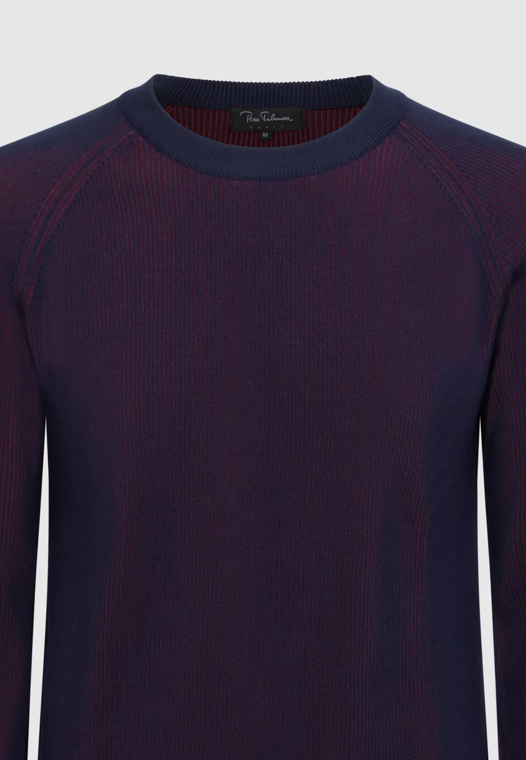 Pierre Talamon pull vanisé bleu marine bordeaux homme