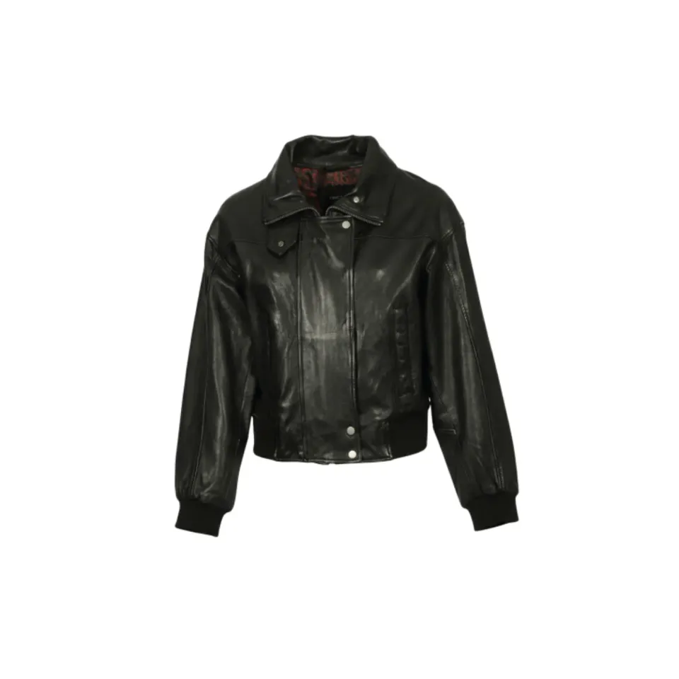 Oakwood Henriette 65344 blouson cuir court noir