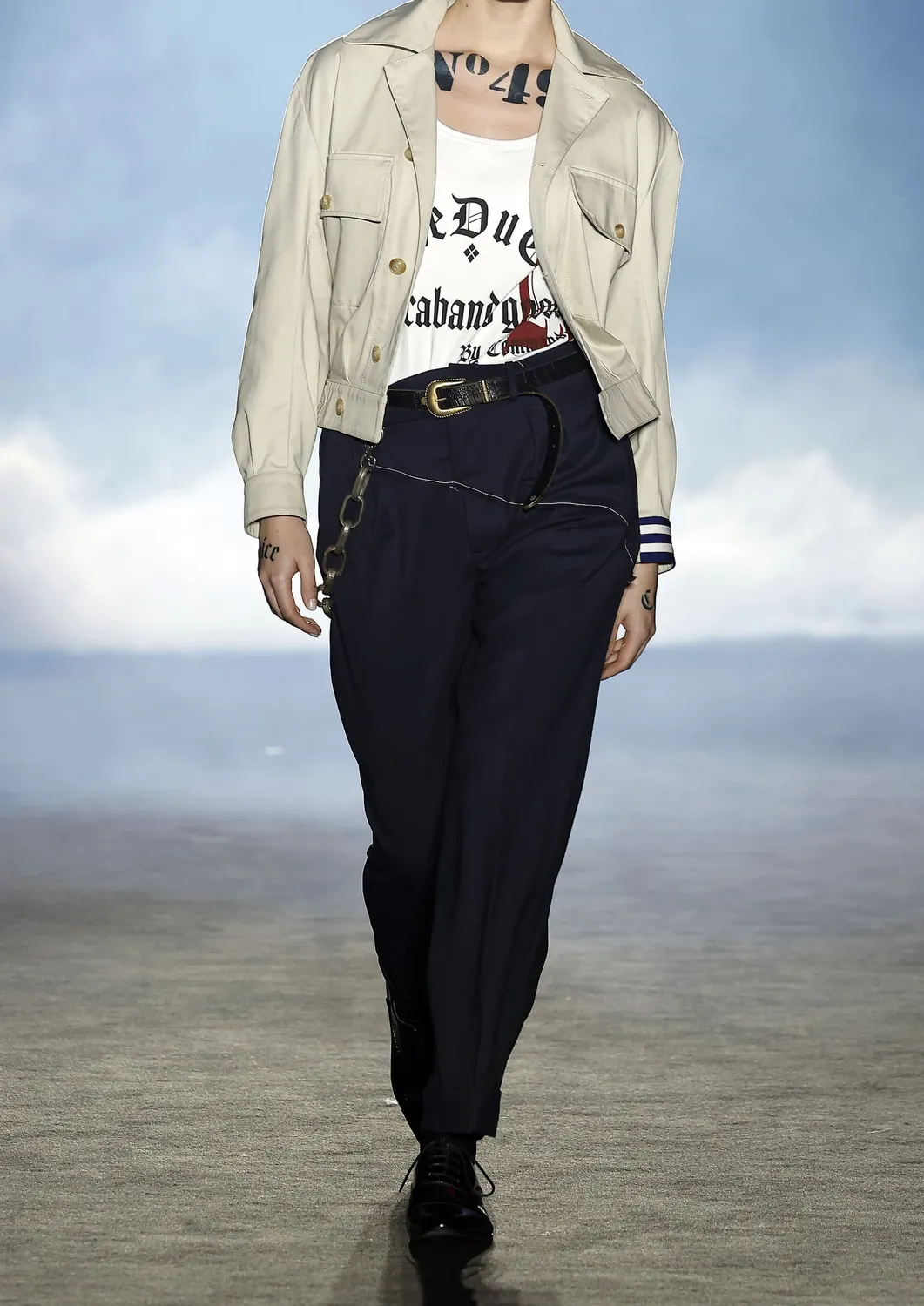 Paolo Leduc Twisted pantalon tailleur laine bleu marine