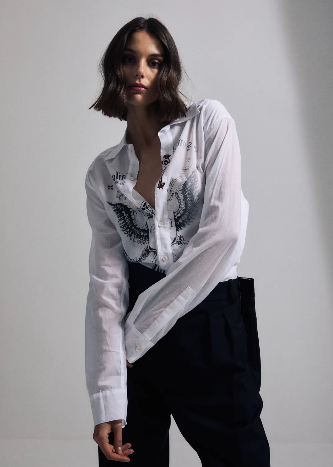 Paolo Leduc Lost Eagle chemise blanche mousseline