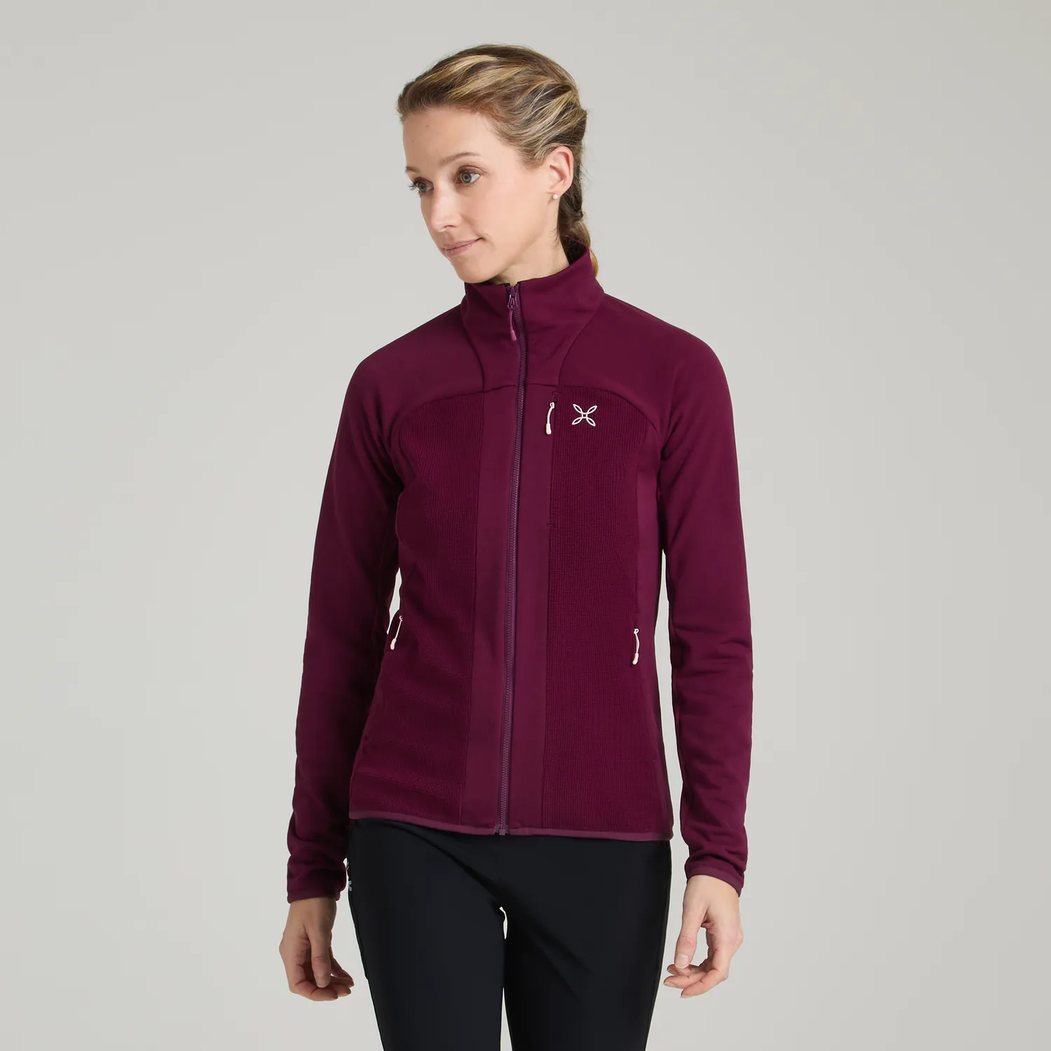 Montura Stretch 2 Maglia polaire femme zip noir recyclé