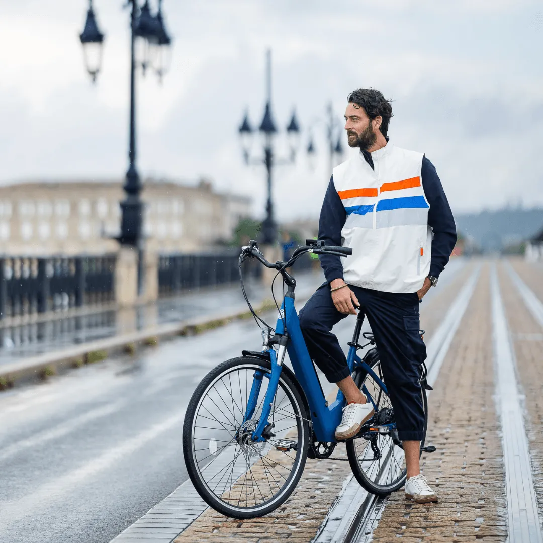 Le Temps des Grenouilles Jean Claude gilet réfléchissant verte S/M recyclé