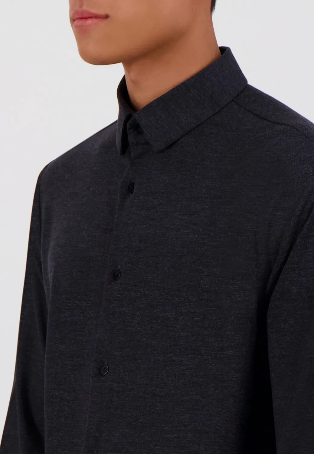 Pierre Talamon Jersey chemise anthracite jersey