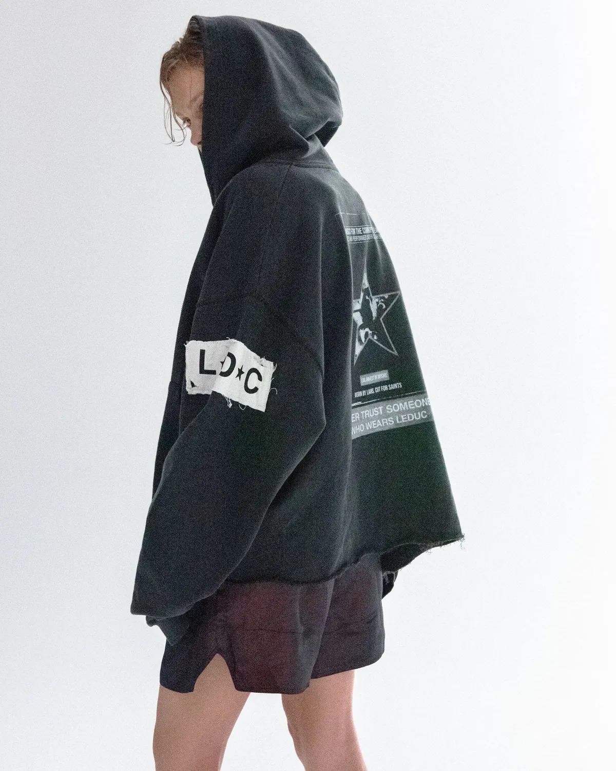 Paolo Leduc The Star hoodie noir cropped