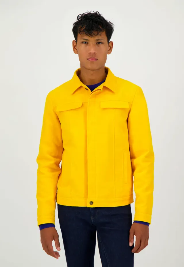Pierre Talamon blouson trucker jaune homme