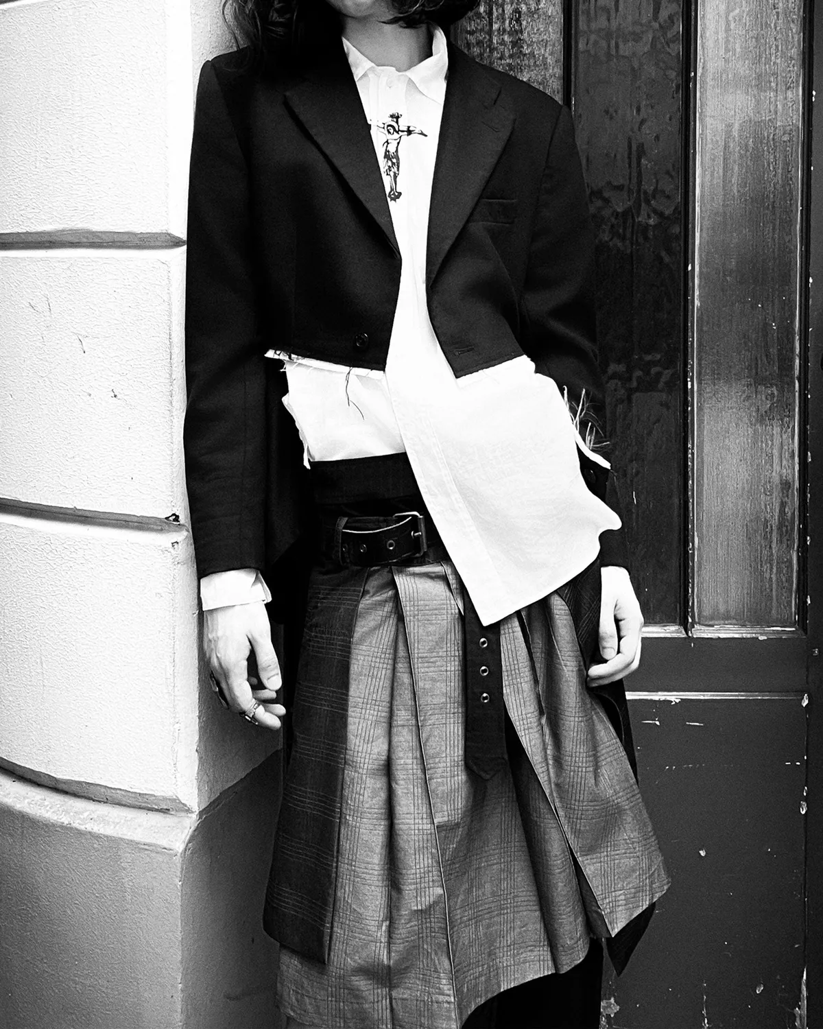 Paolo Leduc Hybrid jupe kilt réglable plissée