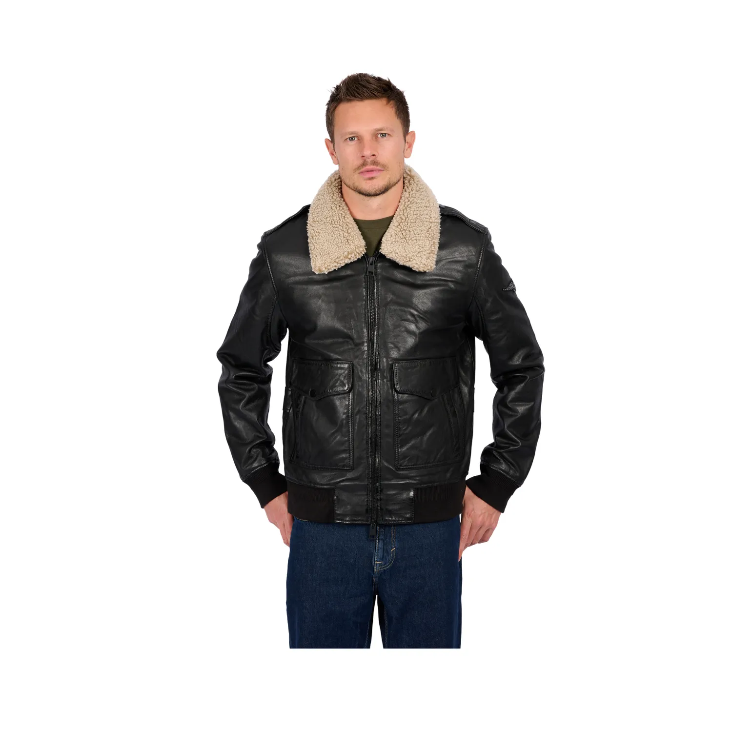 Oakwood Gennaro 64948 blouson cuir noir mouton