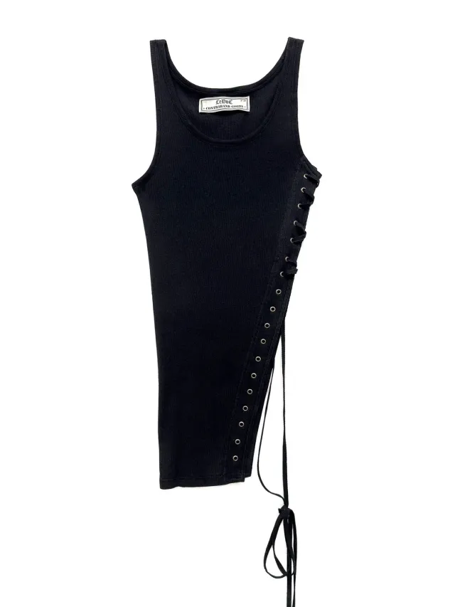 PAOLO LEDUC Bustier Leduc débardeur noir coton S/M