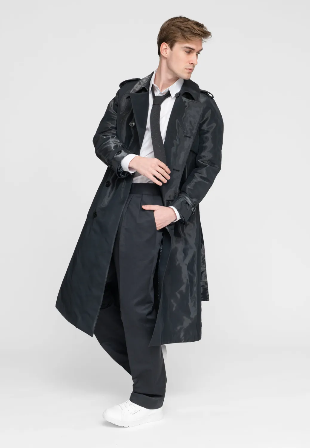 Pierre Talamon chemise blanche à rayures homme