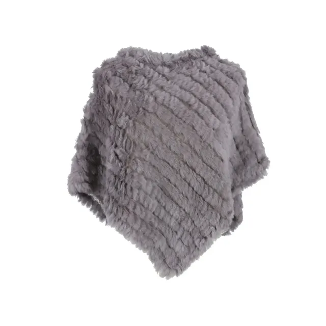 OAKWOOD DAVOS 56034 poncho fourrure gris