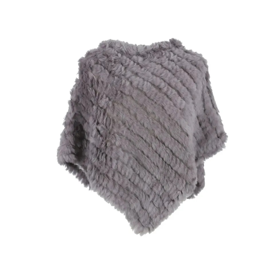 OAKWOOD DAVOS 56034 poncho fourrure gris