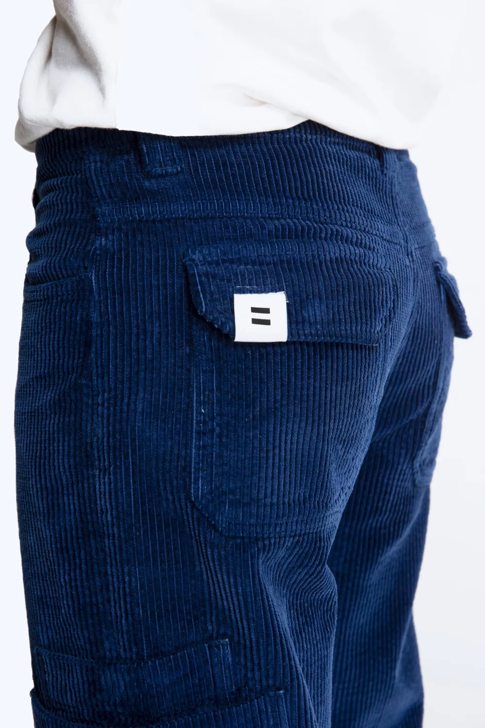 Cotelé Paris Cargo pantalon navy velours bio