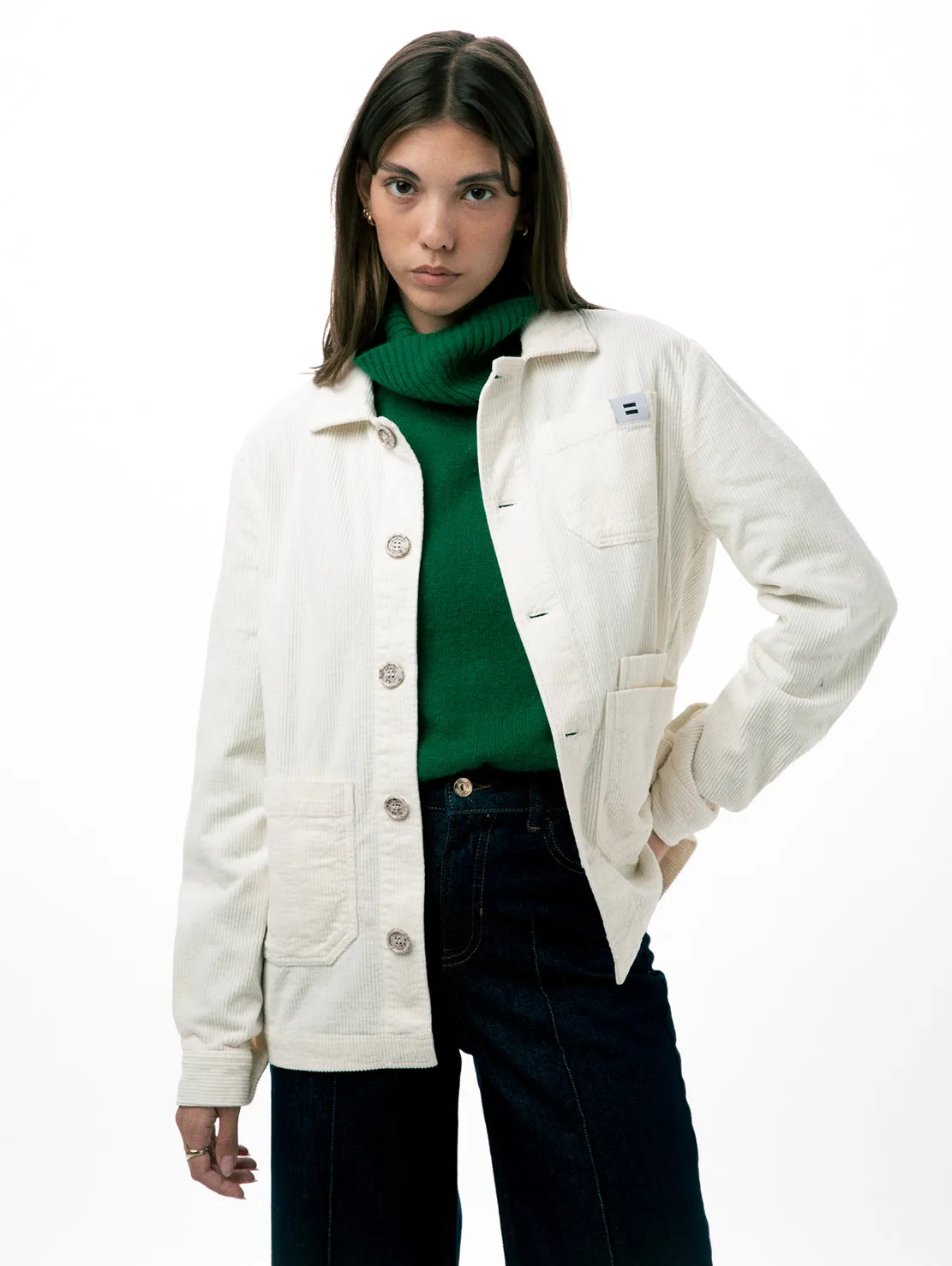 Cotelé Paris Worker veste écru velours bio mixte