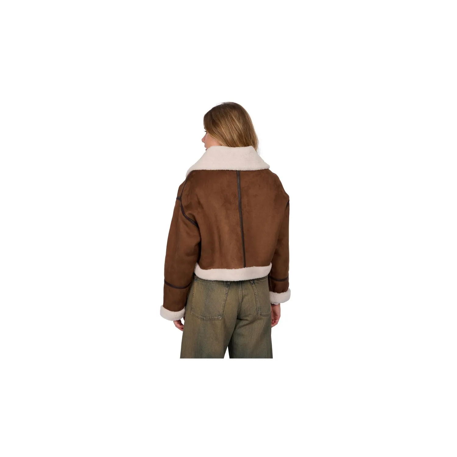 Oakwood Vinci 65256 blouson marron fausse fourrure