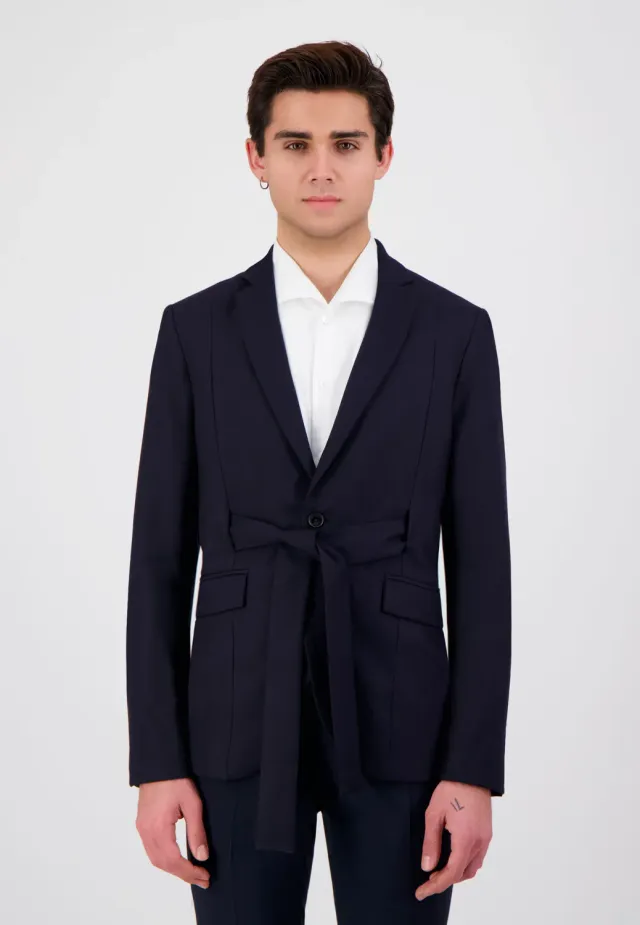 Pierre Talamon Belt veste homme bleu marine