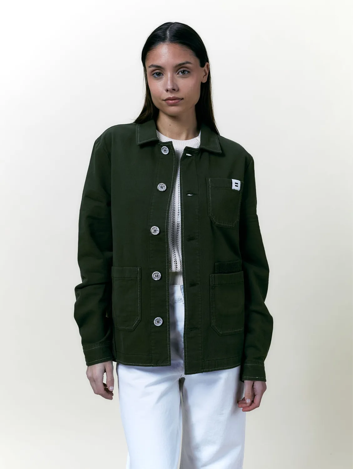 Cotélé Paris Worker veste toile olive coton bio