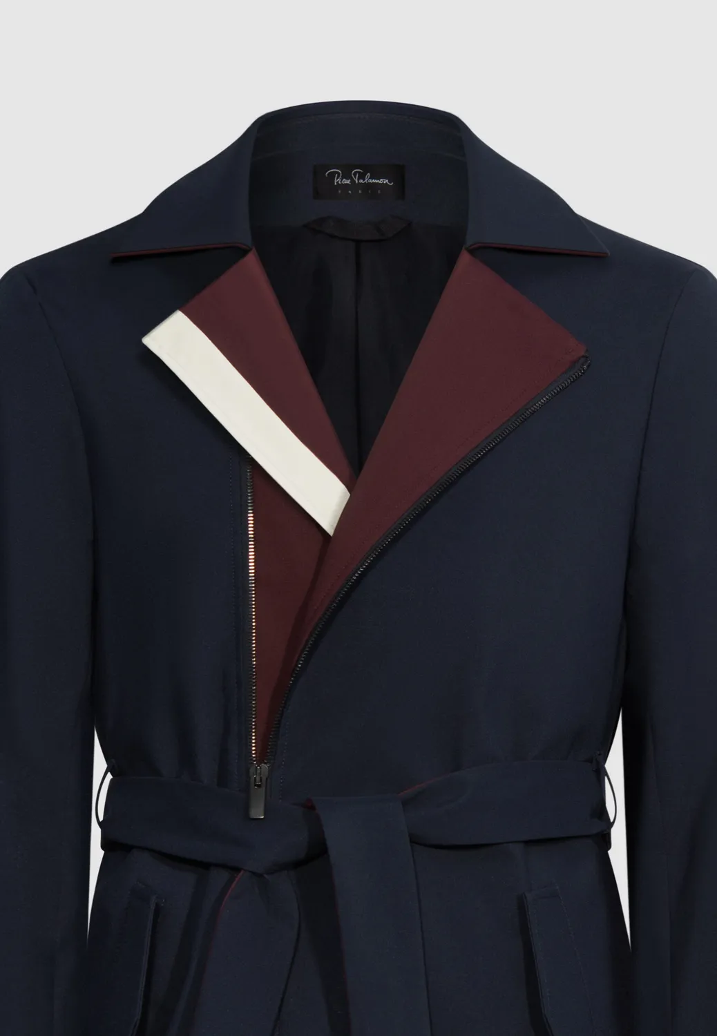 Pierre Talamon Kerin trench bleu court déperlant