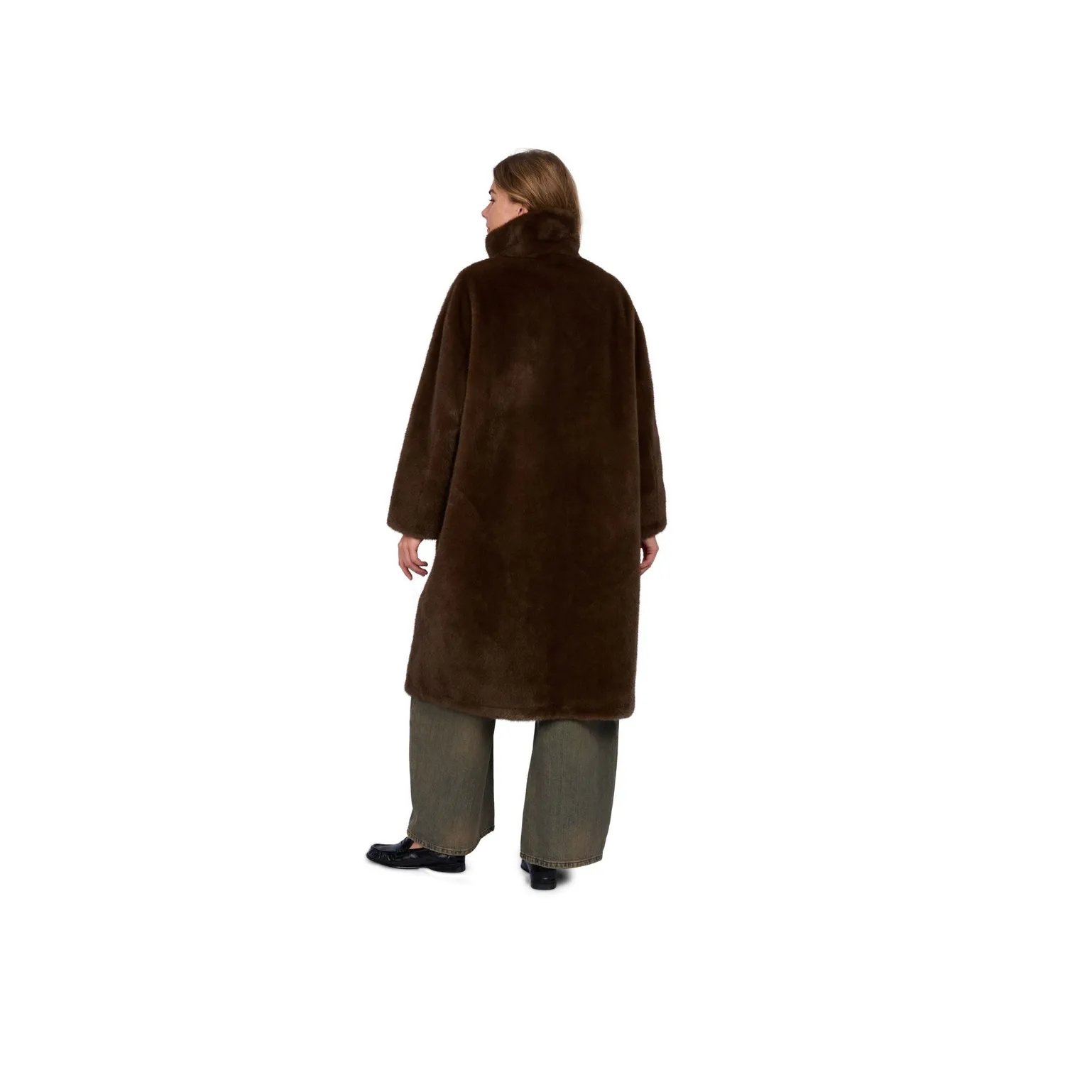 Oakwood Julie 65292 manteau fausse fourrure choco long