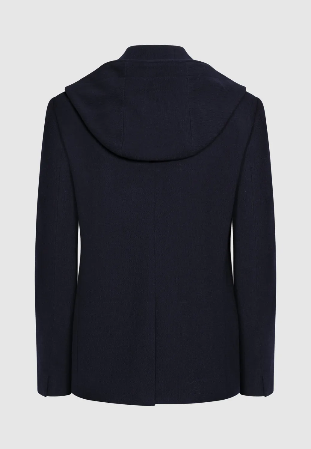 Pierre Talamon veste à capuche bleu marine laine
