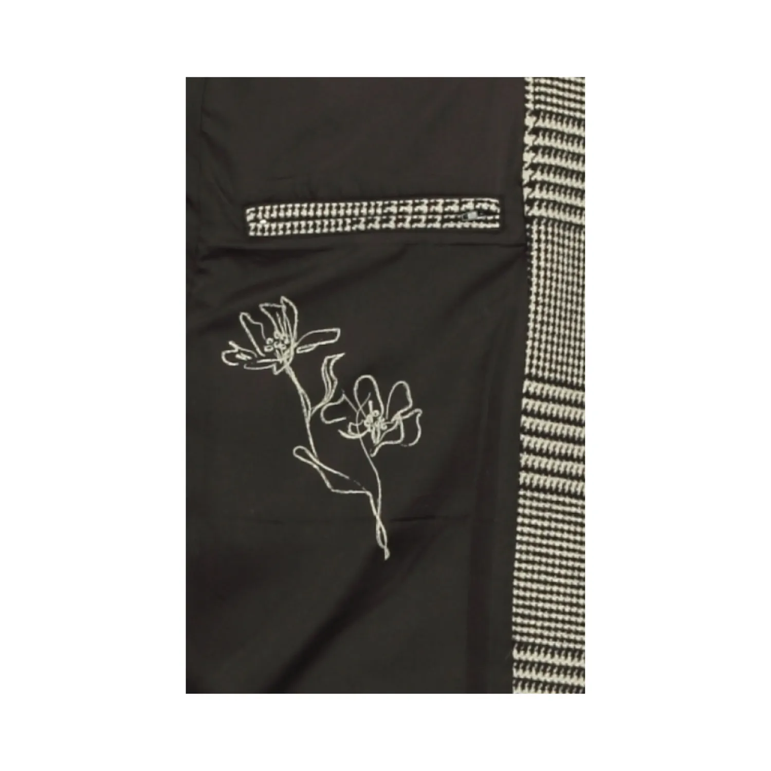 Oakwood Reality 65362 manteau carreaux noir laine ceinture