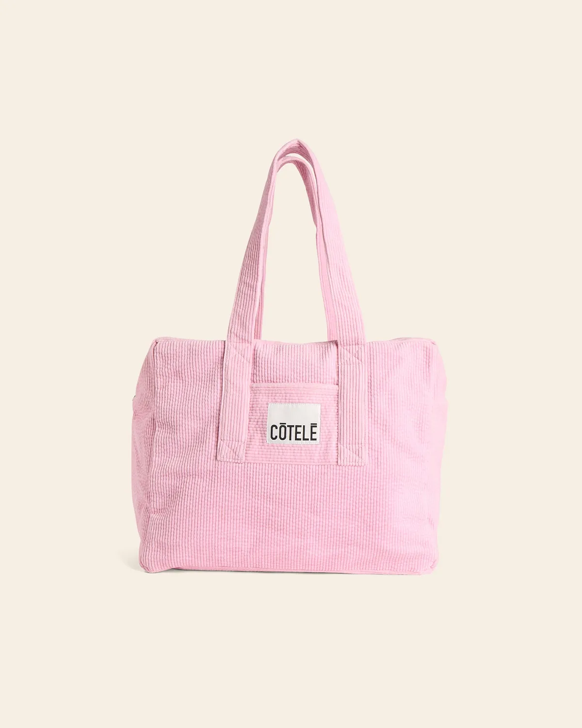 Cotélé Paris Bonny sac week-end rose velours